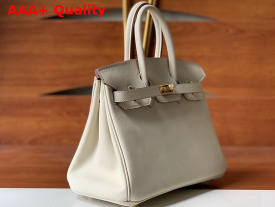 Hermes Birkin 25 Milk White Swift Calfskin Hand Stitching Replica