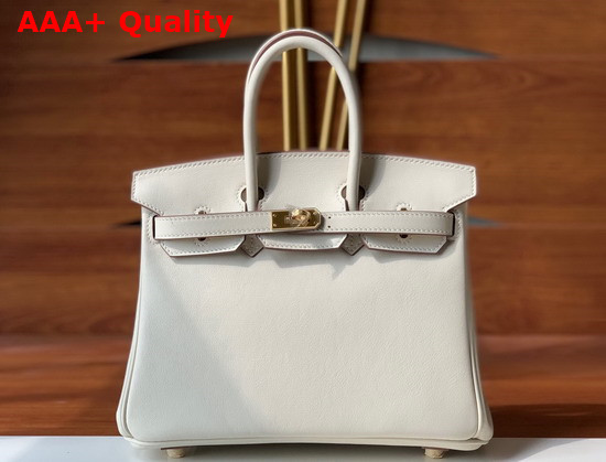 Hermes Birkin 25 Milk White Swift Calfskin Hand Stitching Replica