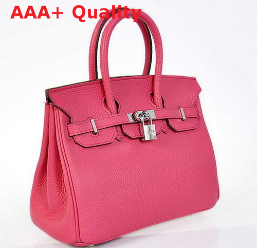 Hermes Fake Hermes Birkin 25 Peach Leather Silver Hardware Replica
