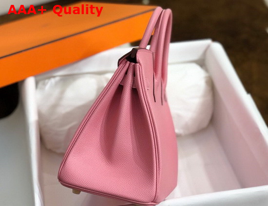 Hermes Birkin 25 Pink Epsom Calfskin Hand Stitching Replica