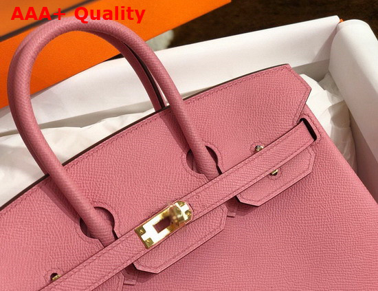 Hermes Birkin 25 Pink Epsom Calfskin Hand Stitching Replica