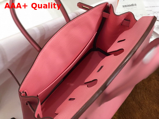 Hermes Birkin 25 Pink Epsom Calfskin Hand Stitching Replica