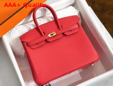 Hermes Birkin 25 Red Epsom Calfskin Hand Stitching Replica