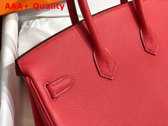 Hermes Birkin 25 Red Epsom Calfskin Hand Stitching Replica