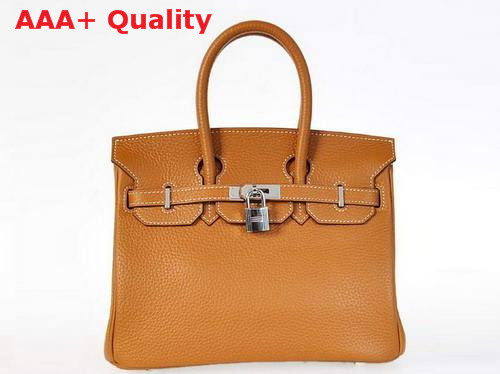 Hermes Birkin 25 in Tan Leather Replica