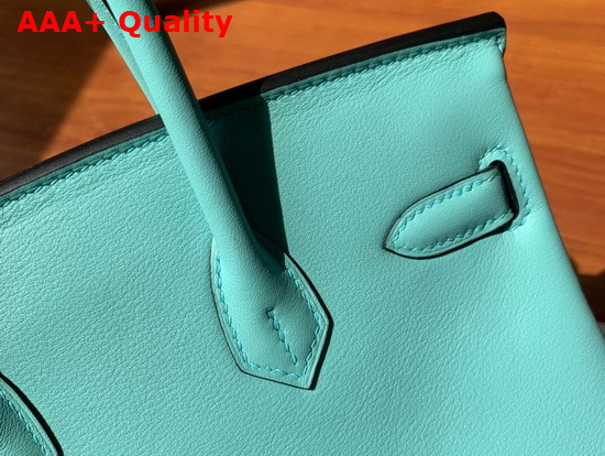 Hermes Birkin 25 Turquoise Swift Calfskin Hand Stitching Replica