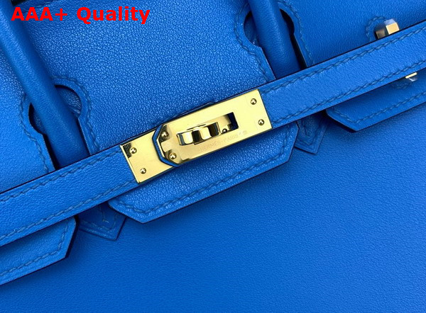 Hermes Birkin 25 in Bright Blue Swift Calfskin Replica