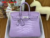 Hermes Birkin 25 in Lilac Alligator Leather Replica