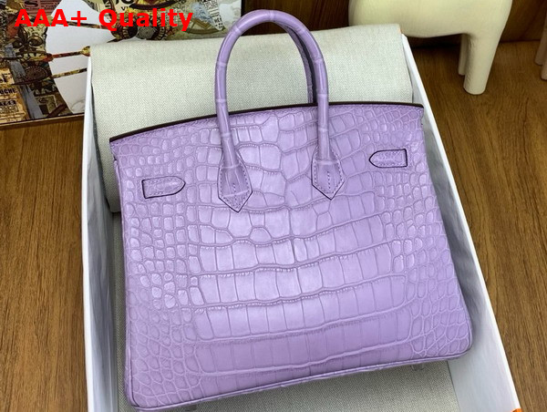 Hermes Birkin 25 in Lilac Alligator Leather Replica