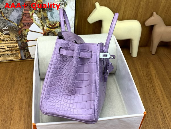Hermes Birkin 25 in Lilac Alligator Leather Replica
