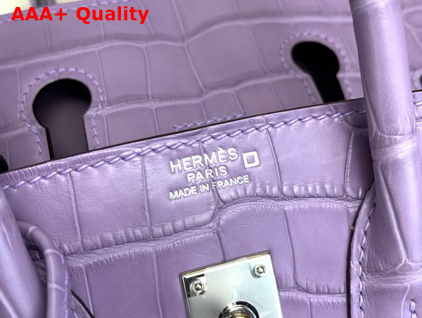 Hermes Birkin 25 in Lilac Alligator Leather Replica
