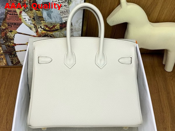 Hermes Birkin 25 in Milk White Togo Leather Replica