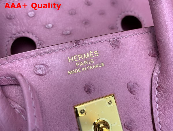 Hermes Birkin 25 in Powder Pink Ostrich Leather Replica
