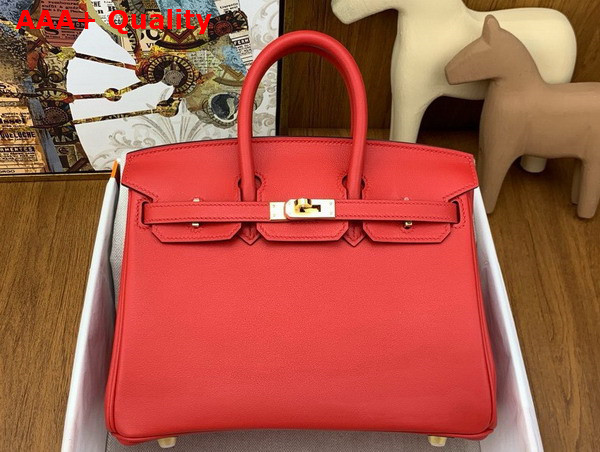 Hermes Birkin 25 in Red Swift Calfskin Replica