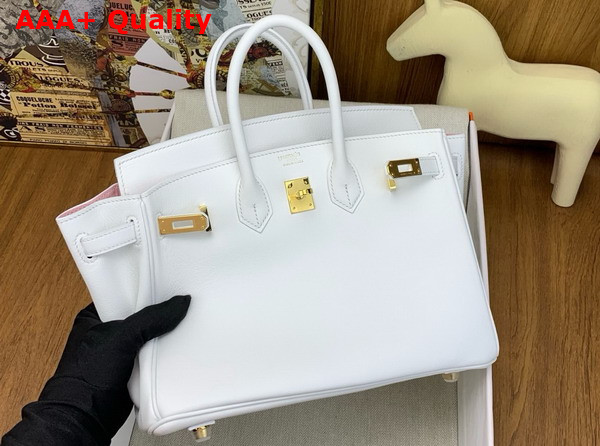 Hermes Birkin 25 in White Swift Calfskin Replica