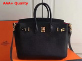 Hermes Birkin 25 with Shoulder Strap Black Togo Leather Replica