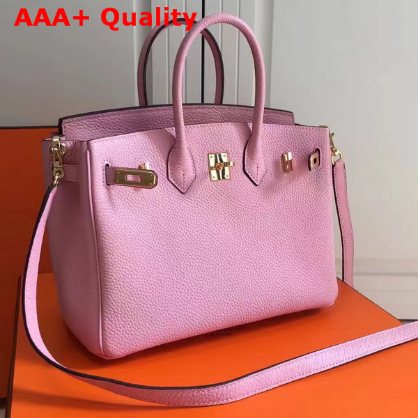 Hermes Birkin 25 with Shoulder Strap Pink Togo Leather Replica