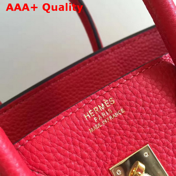 Hermes Birkin 25 with Shoulder Strap Red Togo Leather Replica