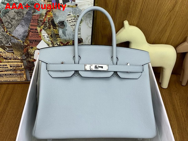Hermes Birkin 30 Bag Bleu Glacier Togo Calfskin Replica