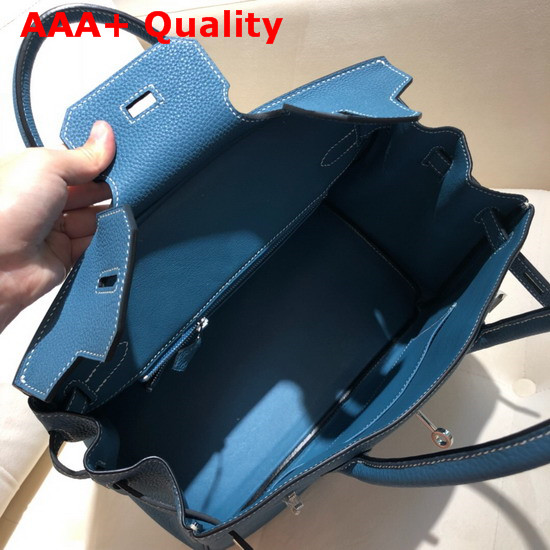 Hermes Birkin 30 Bag Blue Togo Calfskin Hand Stitching Replica