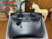 Hermes Birkin 30 Bag in Black Box Calfskin Replica