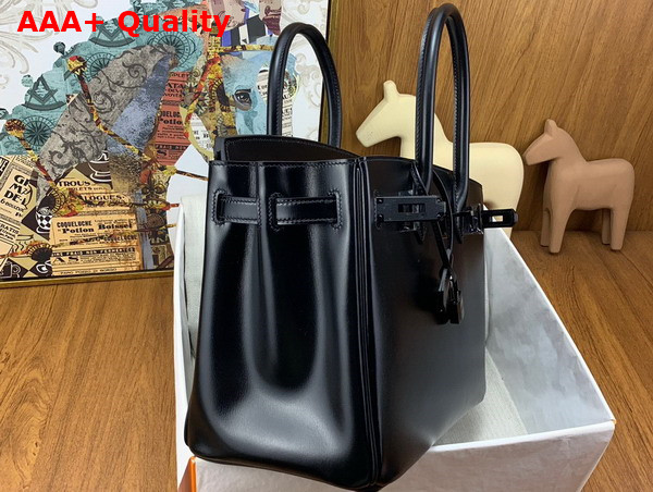 Hermes Birkin 30 Bag in Black Box Calfskin Replica
