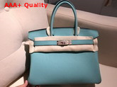 Hermes Birkin 30 Bag in Sky Blue Togo Calfskin Hand Stitching Replica