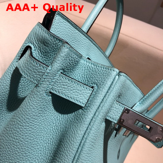 Hermes Birkin 30 Bag in Sky Blue Togo Calfskin Hand Stitching Replica