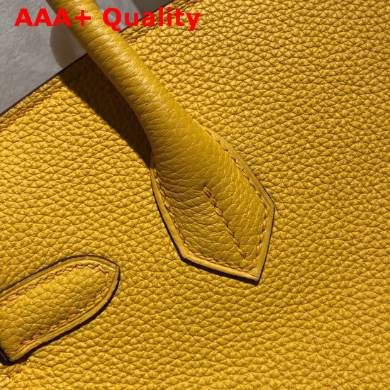 Hermes Birkin 30 Bag in Yellow Togo Calfskin Hand Stitching Replica