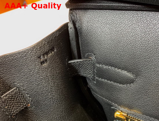 Hermes Birkin 30 Black Epsom Calfskin Replica