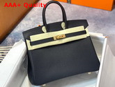 Hermes Birkin 30 Black Epsom Calfskin Replica