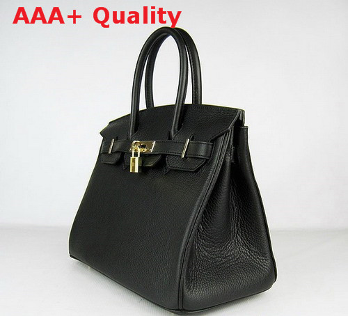 Hermes Birkin 30 in Black with Silver Replica