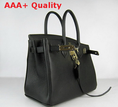 Hermes Birkin 30 in Black with Silver Replica