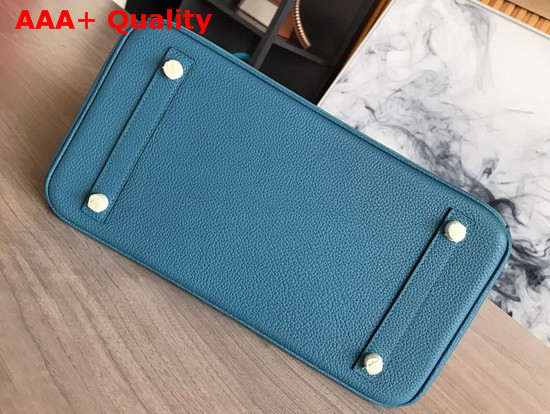 Hermes Birkin 30 Blue Togo Calfskin and Lace Swift Calfskin Replica