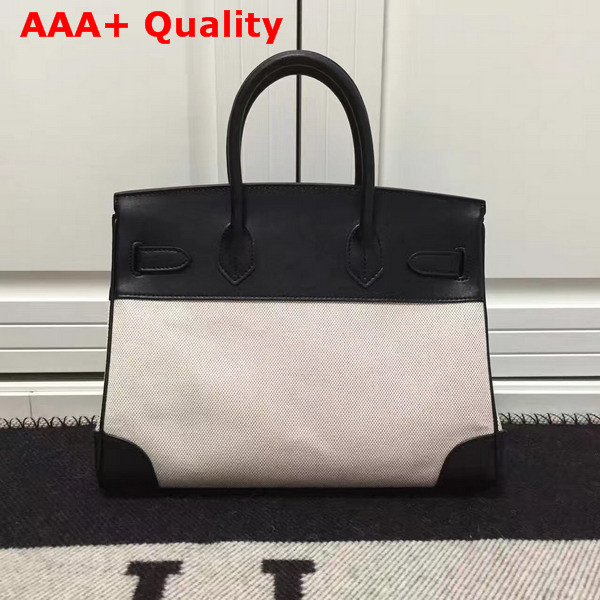 Hermes Birkin 30 Canvas and Leather Replica