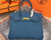 Hermes Birkin 30 Mid Blue Togo Calfskin Replica