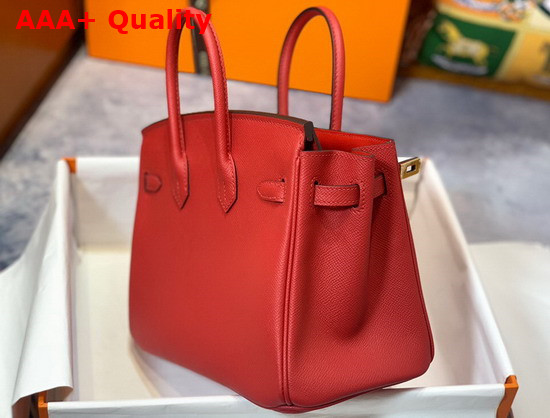 Hermes Birkin 30 Red Epsom Calfskin Replica