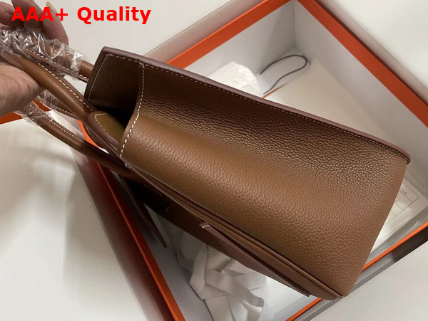Hermes Birkin 30 Sellier en Desordre Gold Togo and Swift Calfskin Palladium Hardware Replica