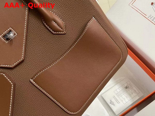 Hermes Birkin 30 Sellier en Desordre Gold Togo and Swift Calfskin Palladium Hardware Replica