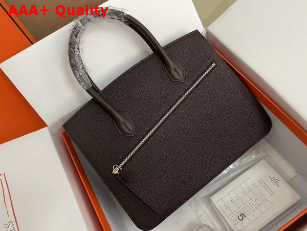 Hermes Birkin 30 Sellier en Desordre Saddle Brown Togo and Swift Calfskin Palladium Hardware Replica