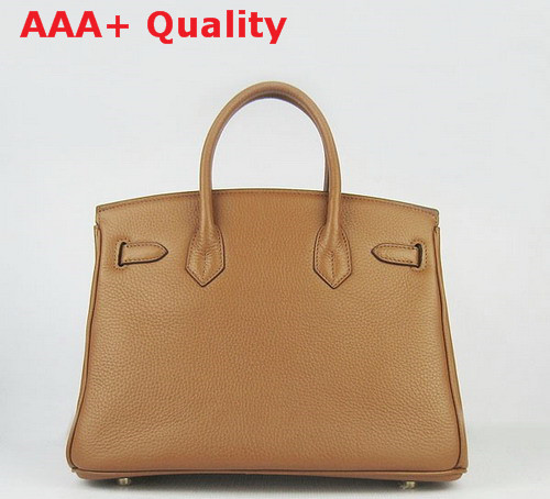 Hermes Fake Hermes Birkin 30 in Tan Leather with Gold Hardware Replica