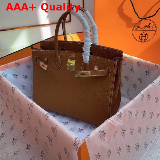 Hermes Birkin 30 Tan Togo Calfskin Replica