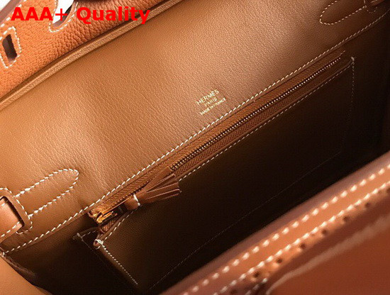Hermes Birkin 30 Tan Togo Calfskin and Lace Swift Calfskin Replica