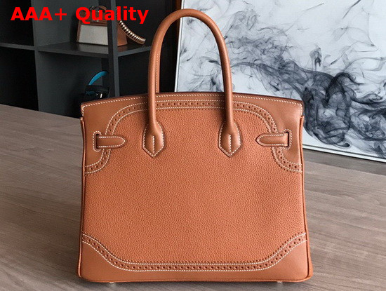 Hermes Birkin 30 Tan Togo Calfskin and Lace Swift Calfskin Replica