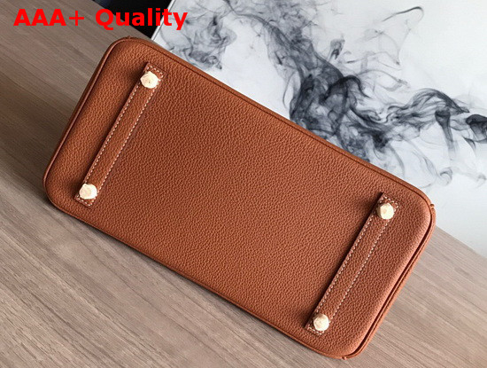 Hermes Birkin 30 Tan Togo Calfskin and Lace Swift Calfskin Replica