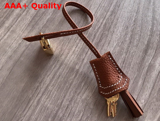 Hermes Birkin 30 Tan Togo Calfskin and Lace Swift Calfskin Replica