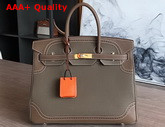 Hermes Birkin 30 Taupe Togo Calfskin and Lace Swift Calfskin Replica
