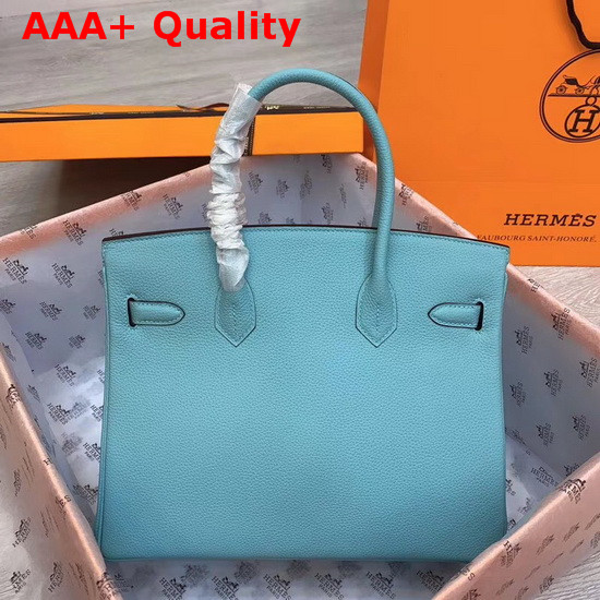 Hermes Birkin 30 Turquoise Togo Calfskin Replica