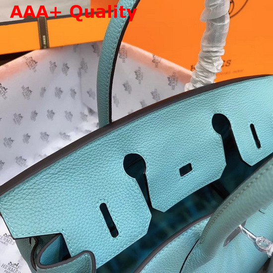 Hermes Birkin 30 Turquoise Togo Calfskin Replica