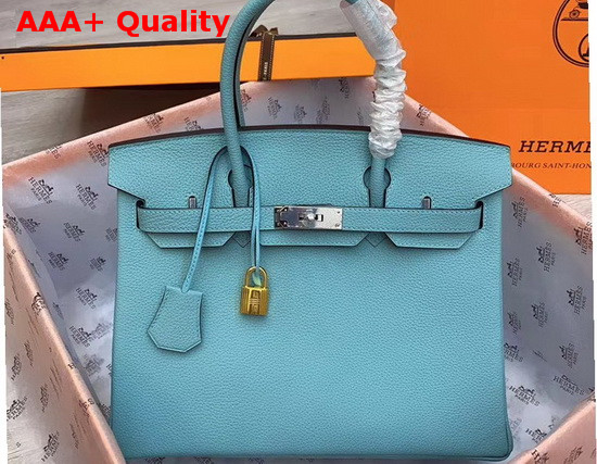 Hermes Birkin 30 Turquoise Togo Calfskin Replica